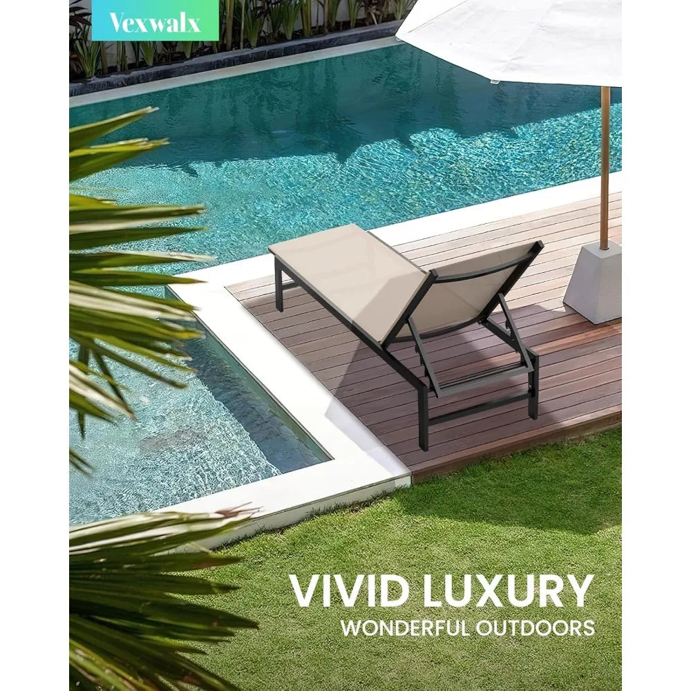 Aluminum Chaise Lounge Chair – 5-Position Recliner