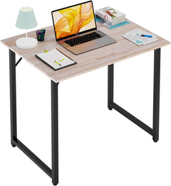 32/39/47 Inch Computer Desk Study Writing Table, Adjustable Feet, Modern Furniture for Home Office (1, Brown, 47 Inch)
