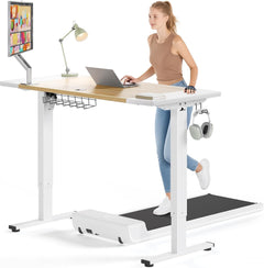 Electric Standing Desk Adjustable - 48 X 24 Inch Sit Stand up Desk with Cable Management - 3 Memory Preset Adjustable Height Table