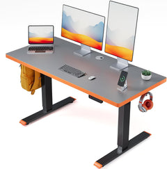 Electric Standing Desk Adjustable - 48 X 24 Inch Sit Stand up Desk with Cable Management - 3 Memory Preset Adjustable Height Table