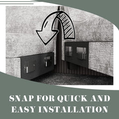 Convertible Sectional Sofa Couch, 4 Seat Sofa Set for Living Room U-Shaped Modern Fabric Modular Sofa Sleeper with Double Chaise & Memory Foam (Fabric, Grey)