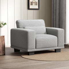 89" Sofa, 3 Seater Couch for Living Room, Modern Sofa with Deep Seats Supportive Cushion and Wide Armrests, Easy to Clean with Removable Covers, Linen Fabric, Beige
