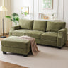 85" Sectional Couches with Storage Ottoman,L Shaped Couch with Armrest Organizer,3-Seater Sofa,Thick Cushions,Small Sofas for Living Room,Bedroom,Apartment,Chenille,Green