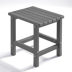 Adirondack Square Side Table, HDPE Outdoor Side Tables, Weather Resistant End Table for Patio, Backyard, Pool, Indoor Companion, Beach, Easy Maintenance (White)