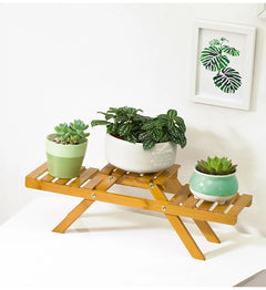 Wooden Multi-Layer Folding Plant Stand