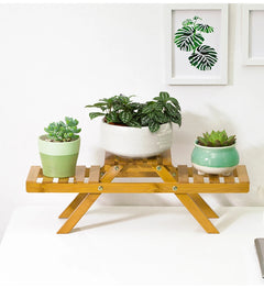 Wooden Multi-Layer Folding Plant Stand