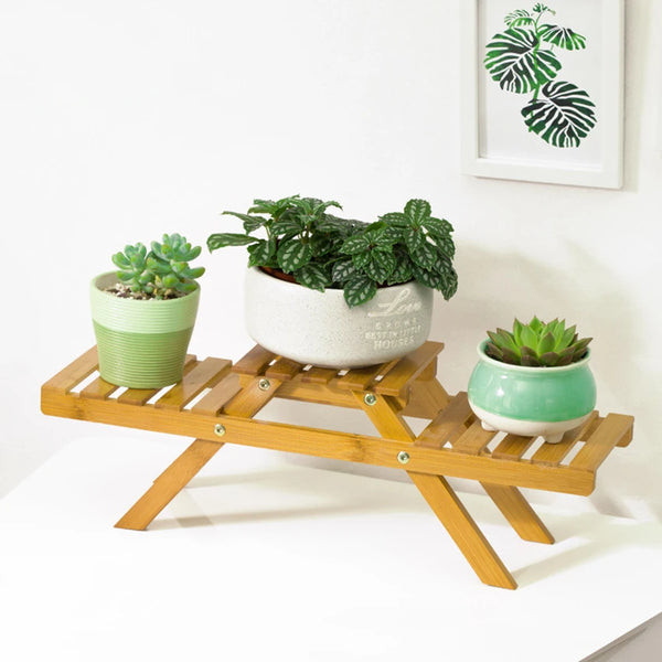Wooden Multi-Layer Folding Plant Stand