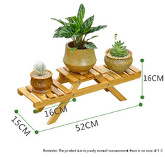 Wooden Multi-Layer Folding Plant Stand