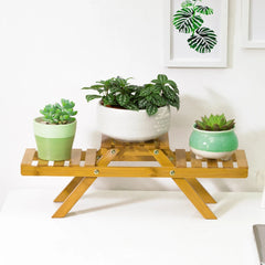 Wooden Multi-Layer Folding Plant Stand