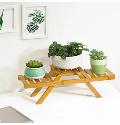 Wooden Multi-Layer Folding Plant Stand