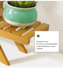 Wooden Multi-Layer Folding Plant Stand