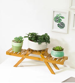 Wooden Multi-Layer Folding Plant Stand