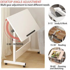 Height Adjustable Foldable Desk with Wheels