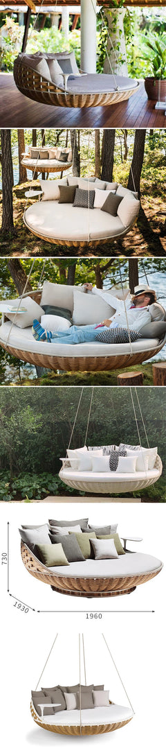 Outdoor Rattan Hammock Swing Chair