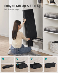 43" Folding Storage Ottoman Bench