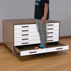 5-Drawer Metal Flat File Cabinet