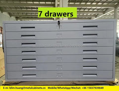 5-Drawer Metal Flat File Cabinet