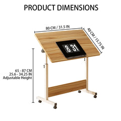 Height Adjustable Foldable Desk with Wheels