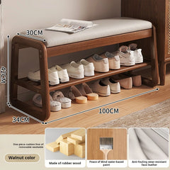 Solid Wood Entrance Shoe Cabinet