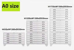 5-Drawer Metal Flat File Cabinet