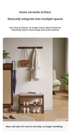 Solid Wood Entrance Shoe Cabinet