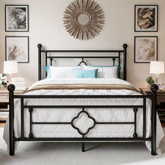 14" Metal Platform Bed Frame – Vintage Victorian Style