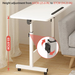Height Adjustable Foldable Desk with Wheels