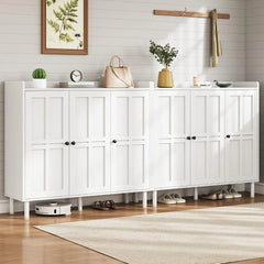 3-Door Shoe Cabinet with Adjustable Shelves