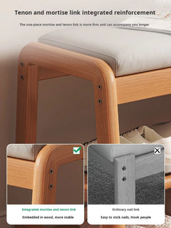 Solid Wood Entrance Shoe Cabinet