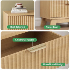 24" Wide Side Table with 3 Large Storage Drawers