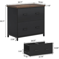 2-Drawer Wood Lateral File Cabinet