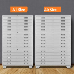 5-Drawer Metal Flat File Cabinet