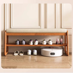 Solid Wood Entrance Shoe Cabinet