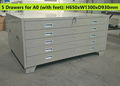 5-Drawer Metal Flat File Cabinet