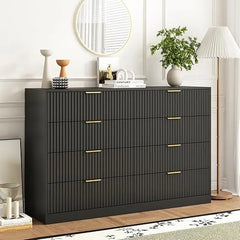 Mid-Century Wooden 8-Drawer Dresser – 55" Wide