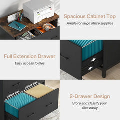 2-Drawer Wood Lateral File Cabinet