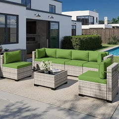 8-Piece Outdoor Patio Set with Fire Pit Table