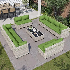 8-Piece Outdoor Patio Set with Fire Pit Table