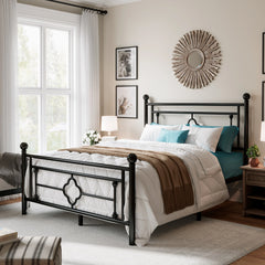 14" Metal Platform Bed Frame – Vintage Victorian Style