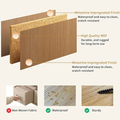 Mid-Century Wooden 8-Drawer Dresser – 55" Wide