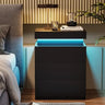 Bedside Table with Charging Station & LED Lights