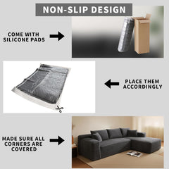 Cloud Sectional Couch with L-Shape Chaise Modern Modular Sofa with Deep Seat Modern Comfy Furniture Bedroom Lounge Dorm Office Apartment Home (Black, Left Facing Chaise)
