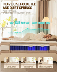 12 Inch Queen Mattress, Hybrid Medium Firm Memory Foam Mattress with Innerspring, Reinforced Edge Support, Cooling Gel Pillow Top, Pressure Relief & Motion Isolation, Bed in a Box, Full/King Size