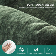 108" Modular Sectional Sofa with Movable Ottoman, Modern L Shaped Couch with Pillow-Armrest, Velvet 4 Deep Seat Cloud Couch for Living Room Apartment Office, Green