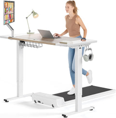Electric Standing Desk Adjustable - 48 X 24 Inch Sit Stand up Desk with Cable Management - 3 Memory Preset Adjustable Height Table
