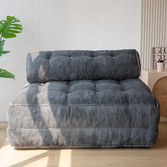 Folding Sofa Bed, Convertible Sleeper Chair with Pillow Foldable Mattress with Back Support, Portable Fold Out Chair Bed Comfy Floor Sofa Lounge for Living Room Bedroom, Dark Grey, Single