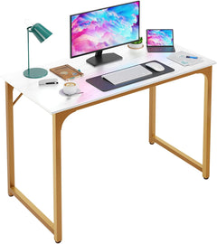 32/39/47 Inch Computer Desk Study Writing Table, Adjustable Feet, Modern Furniture for Home Office (1, Brown, 47 Inch)