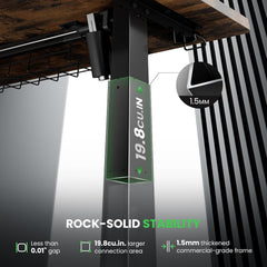 Electric Standing Desk Adjustable - 48 X 24 Inch Sit Stand up Desk with Cable Management - 3 Memory Preset Adjustable Height Table