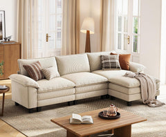 Sectionl Loveset Sof - 90'' Oversized Corduroy Cloud Couch Soft Modern Comfy Green Loveset Couch Deep Set Couches for Living Room Bedroom prtment Office, Green