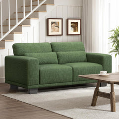 89" Sofa, 3 Seater Couch for Living Room, Modern Sofa with Deep Seats Supportive Cushion and Wide Armrests, Easy to Clean with Removable Covers, Linen Fabric, Beige